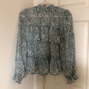 Light Green High Neck Top